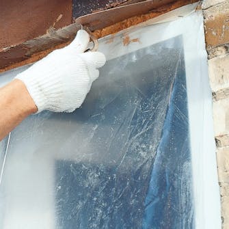 Slamma tegel: Maskera fönster och dörrar Slamma tegel: Maskera fönster och dörrar